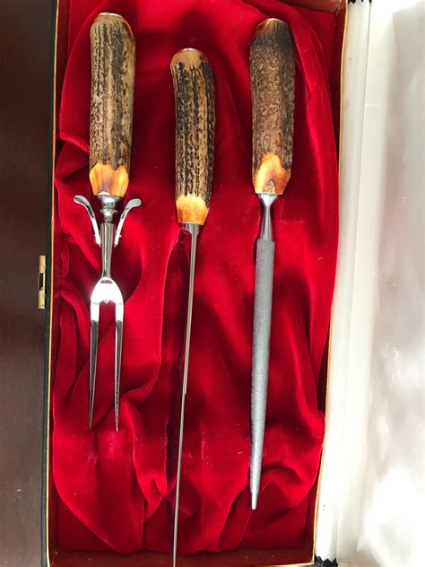 vintage gucci steak knives and carving set|Vintage Carving Knife Set for sale .